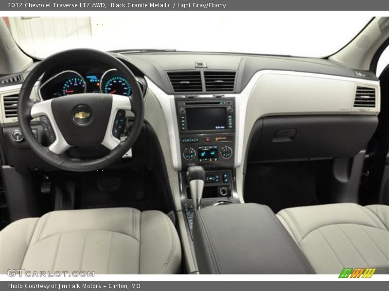 Black Granite Metallic / Light Gray/Ebony 2012 Chevrolet Traverse LTZ AWD