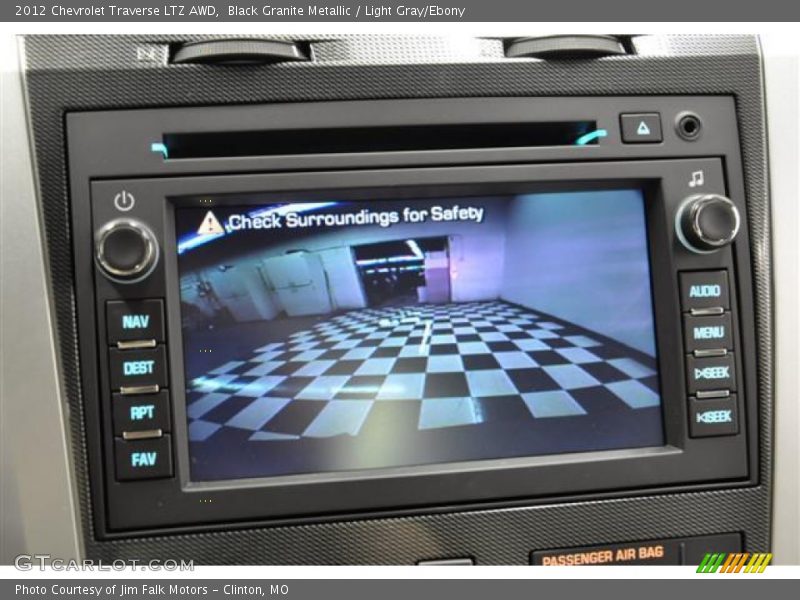 Black Granite Metallic / Light Gray/Ebony 2012 Chevrolet Traverse LTZ AWD