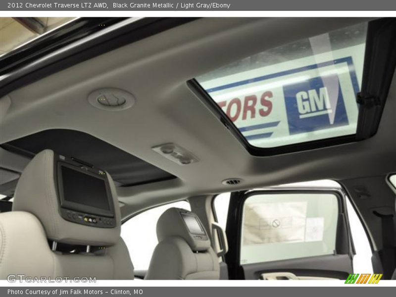 Black Granite Metallic / Light Gray/Ebony 2012 Chevrolet Traverse LTZ AWD