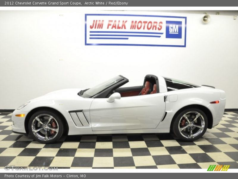 Arctic White / Red/Ebony 2012 Chevrolet Corvette Grand Sport Coupe