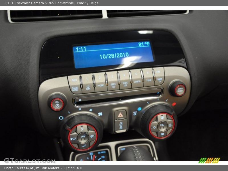 Black / Beige 2011 Chevrolet Camaro SS/RS Convertible