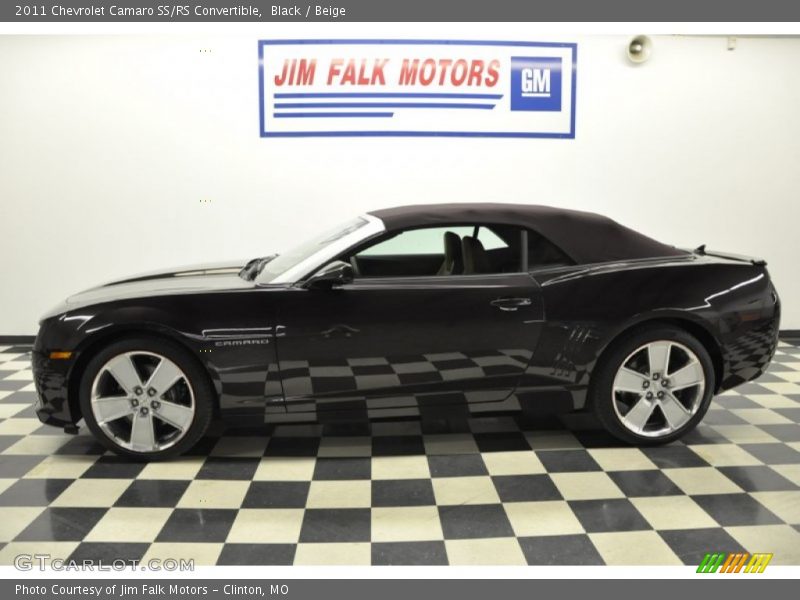 Black / Beige 2011 Chevrolet Camaro SS/RS Convertible