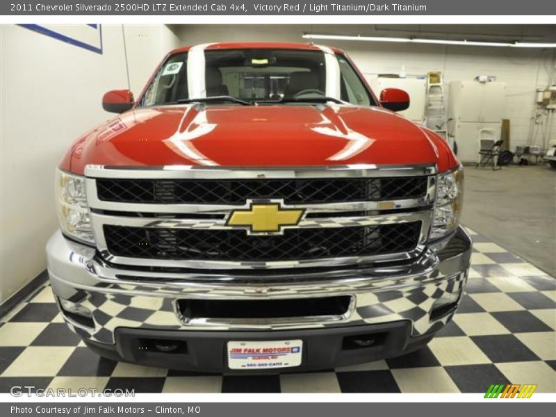 Victory Red / Light Titanium/Dark Titanium 2011 Chevrolet Silverado 2500HD LTZ Extended Cab 4x4