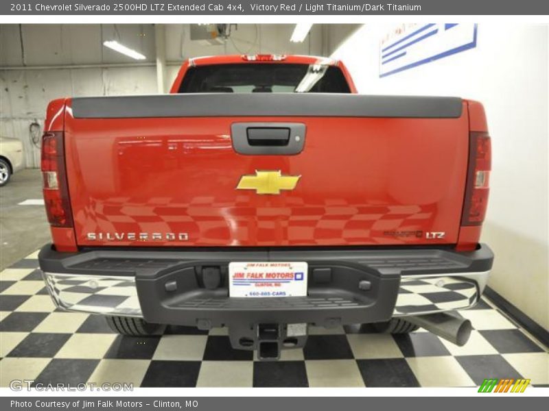 Victory Red / Light Titanium/Dark Titanium 2011 Chevrolet Silverado 2500HD LTZ Extended Cab 4x4