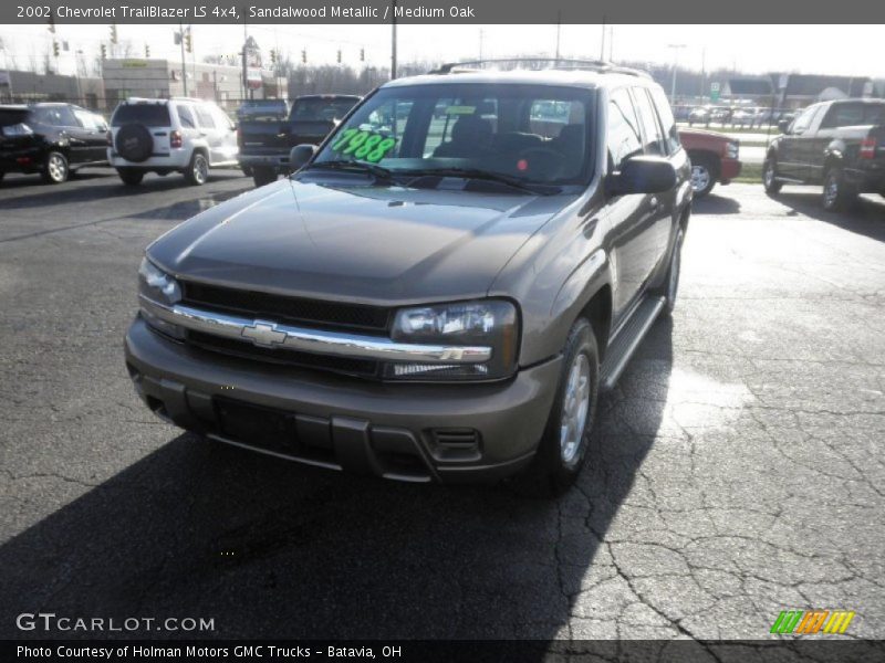 Sandalwood Metallic / Medium Oak 2002 Chevrolet TrailBlazer LS 4x4
