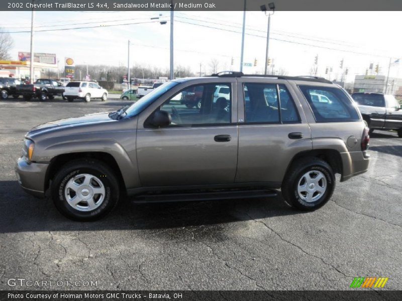 Sandalwood Metallic / Medium Oak 2002 Chevrolet TrailBlazer LS 4x4