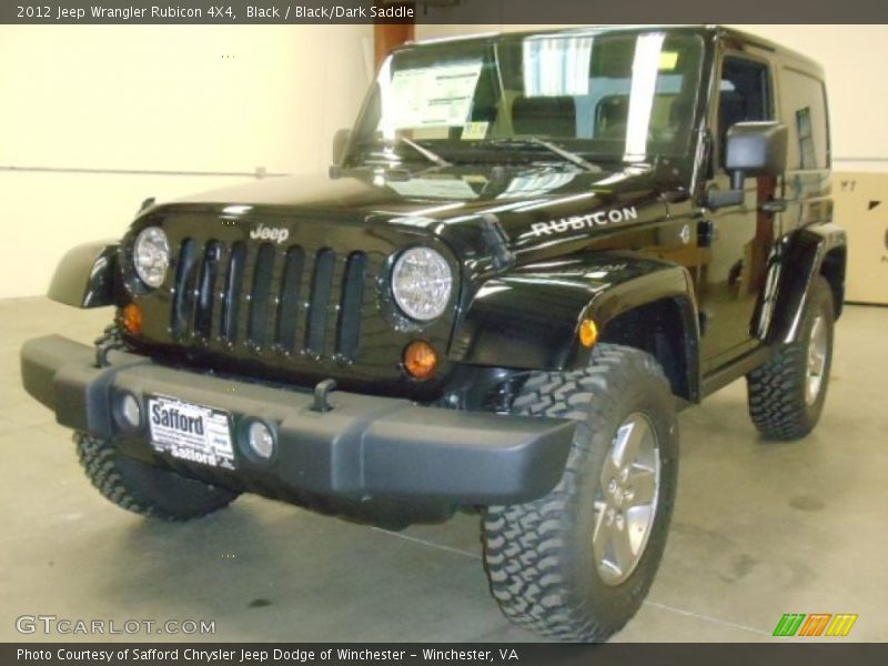 Black / Black/Dark Saddle 2012 Jeep Wrangler Rubicon 4X4