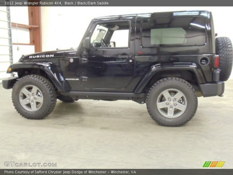 Black / Black/Dark Saddle 2012 Jeep Wrangler Rubicon 4X4