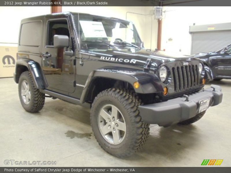 Black / Black/Dark Saddle 2012 Jeep Wrangler Rubicon 4X4