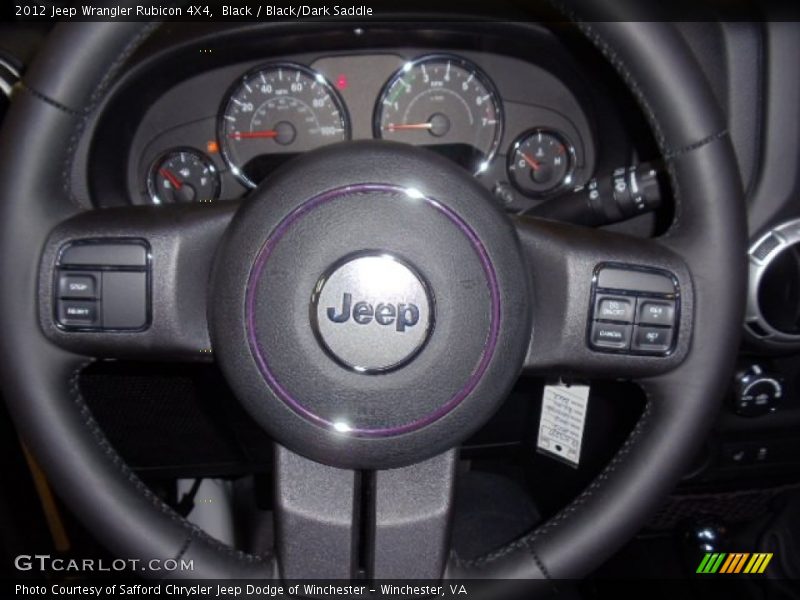 Black / Black/Dark Saddle 2012 Jeep Wrangler Rubicon 4X4