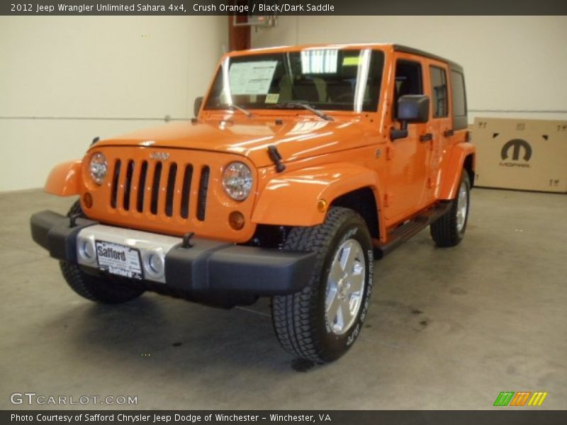 Crush Orange / Black/Dark Saddle 2012 Jeep Wrangler Unlimited Sahara 4x4