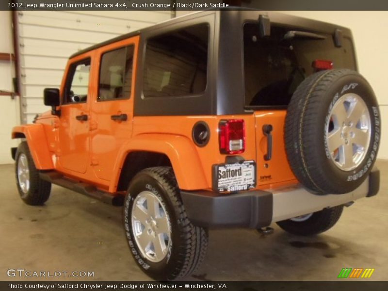 Crush Orange / Black/Dark Saddle 2012 Jeep Wrangler Unlimited Sahara 4x4