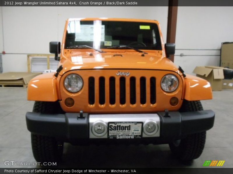 Crush Orange / Black/Dark Saddle 2012 Jeep Wrangler Unlimited Sahara 4x4