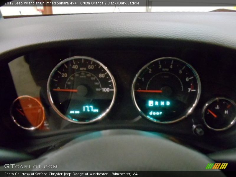 Crush Orange / Black/Dark Saddle 2012 Jeep Wrangler Unlimited Sahara 4x4