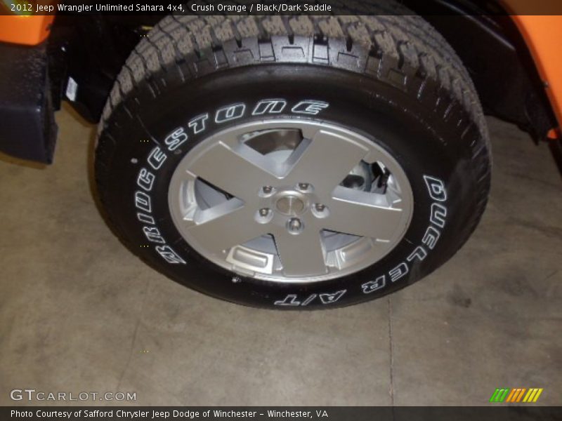 Crush Orange / Black/Dark Saddle 2012 Jeep Wrangler Unlimited Sahara 4x4