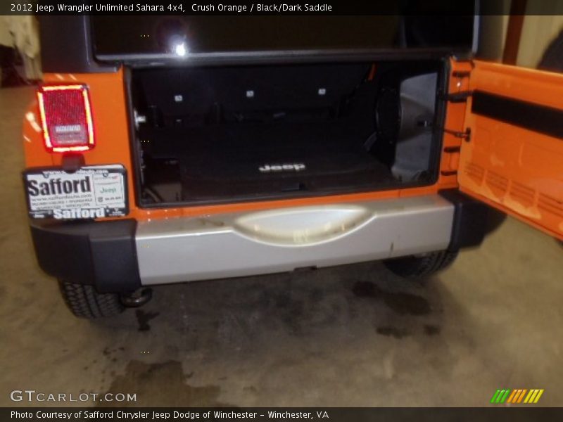 Crush Orange / Black/Dark Saddle 2012 Jeep Wrangler Unlimited Sahara 4x4