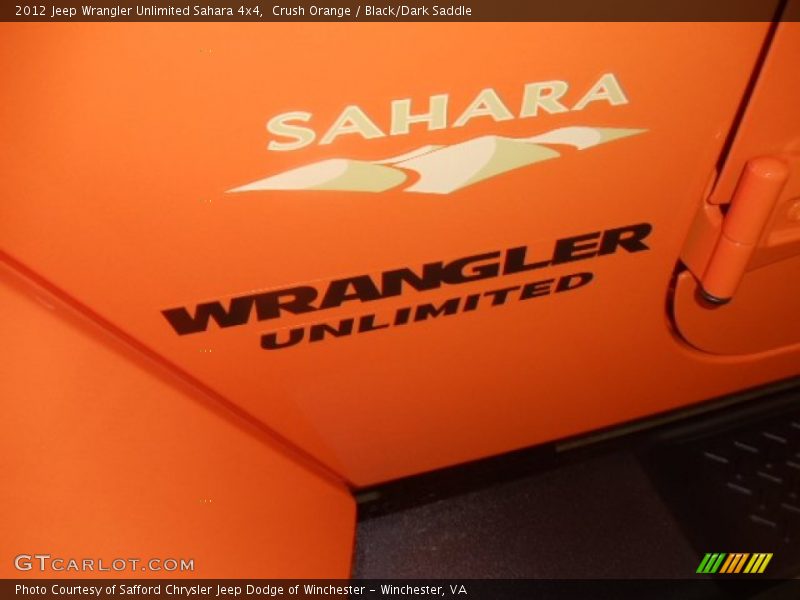 Crush Orange / Black/Dark Saddle 2012 Jeep Wrangler Unlimited Sahara 4x4