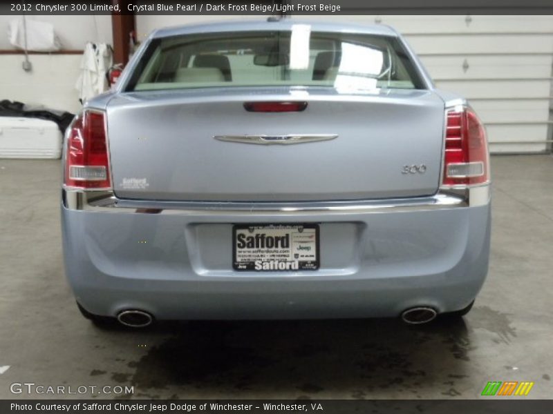 Crystal Blue Pearl / Dark Frost Beige/Light Frost Beige 2012 Chrysler 300 Limited