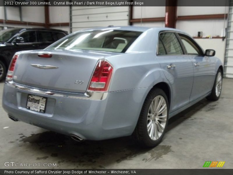 Crystal Blue Pearl / Dark Frost Beige/Light Frost Beige 2012 Chrysler 300 Limited