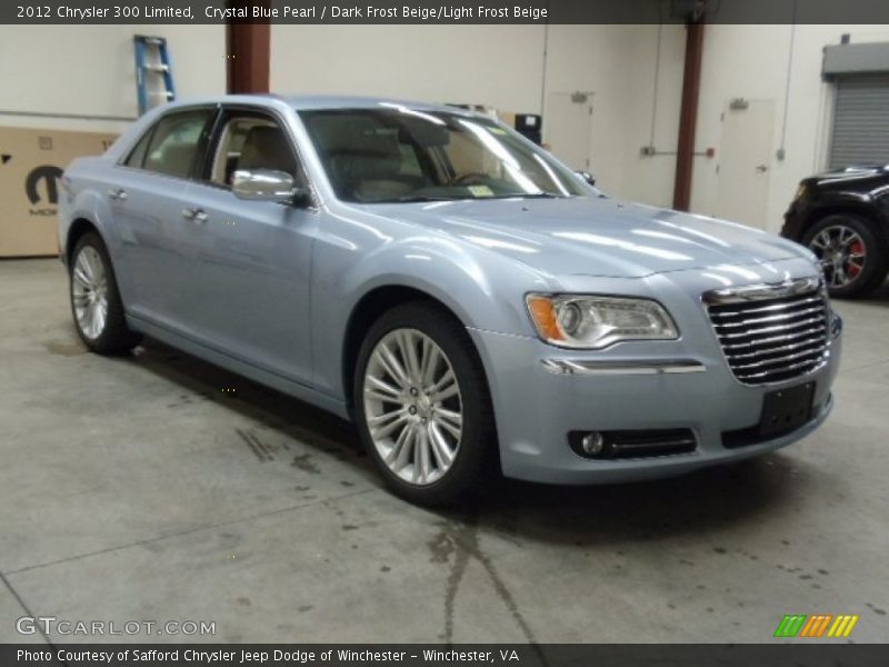 Crystal Blue Pearl / Dark Frost Beige/Light Frost Beige 2012 Chrysler 300 Limited