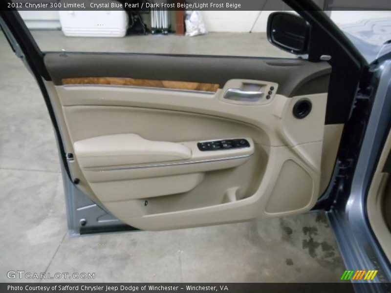 Crystal Blue Pearl / Dark Frost Beige/Light Frost Beige 2012 Chrysler 300 Limited