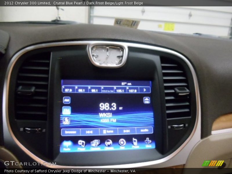 Crystal Blue Pearl / Dark Frost Beige/Light Frost Beige 2012 Chrysler 300 Limited