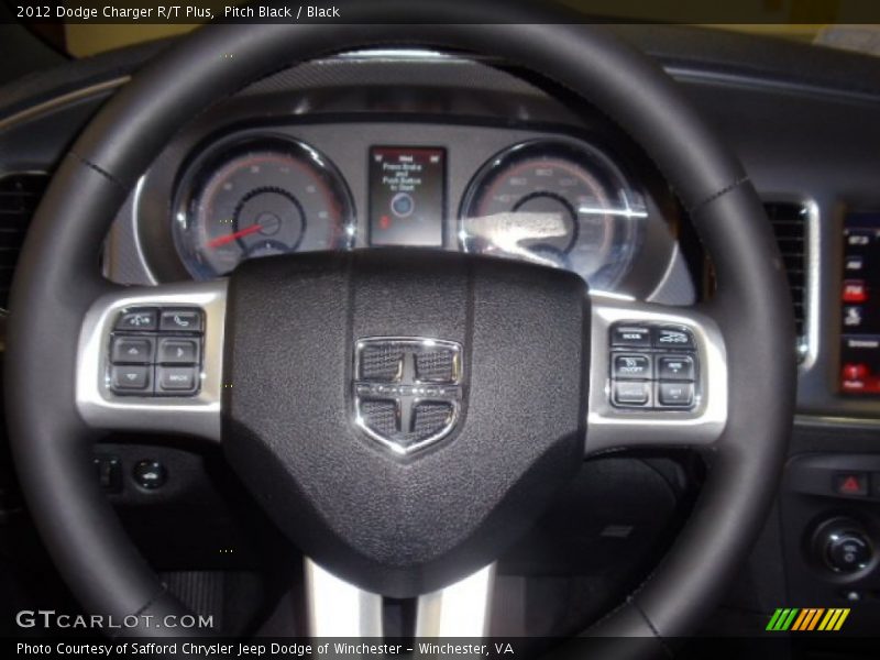 Pitch Black / Black 2012 Dodge Charger R/T Plus