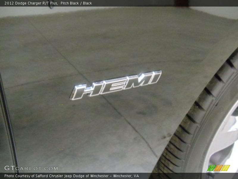 Pitch Black / Black 2012 Dodge Charger R/T Plus