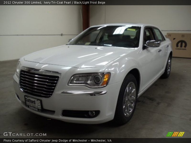 Ivory Tri-Coat Pearl / Black/Light Frost Beige 2012 Chrysler 300 Limited