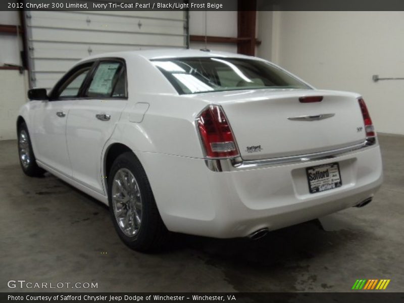 Ivory Tri-Coat Pearl / Black/Light Frost Beige 2012 Chrysler 300 Limited