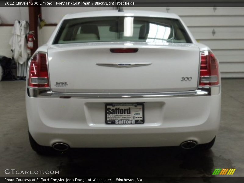 Ivory Tri-Coat Pearl / Black/Light Frost Beige 2012 Chrysler 300 Limited