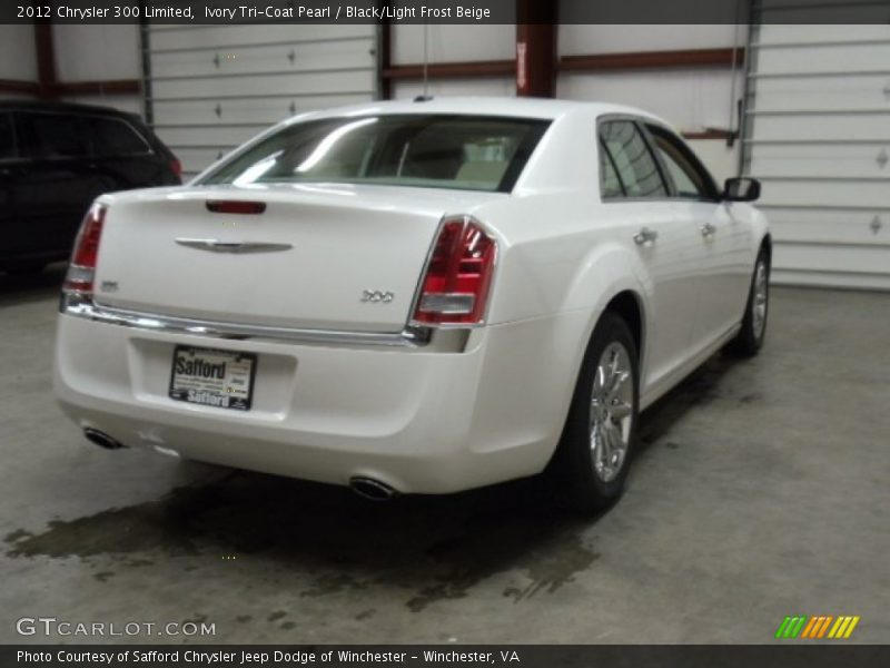 Ivory Tri-Coat Pearl / Black/Light Frost Beige 2012 Chrysler 300 Limited