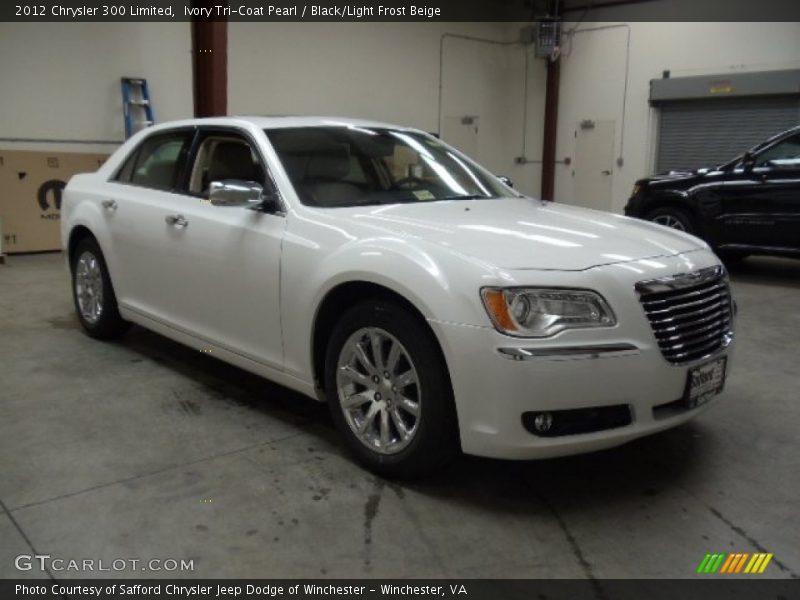 Ivory Tri-Coat Pearl / Black/Light Frost Beige 2012 Chrysler 300 Limited