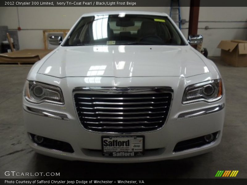 Ivory Tri-Coat Pearl / Black/Light Frost Beige 2012 Chrysler 300 Limited