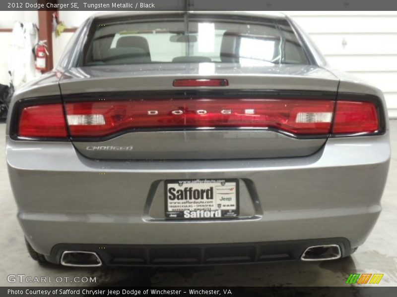 Tungsten Metallic / Black 2012 Dodge Charger SE