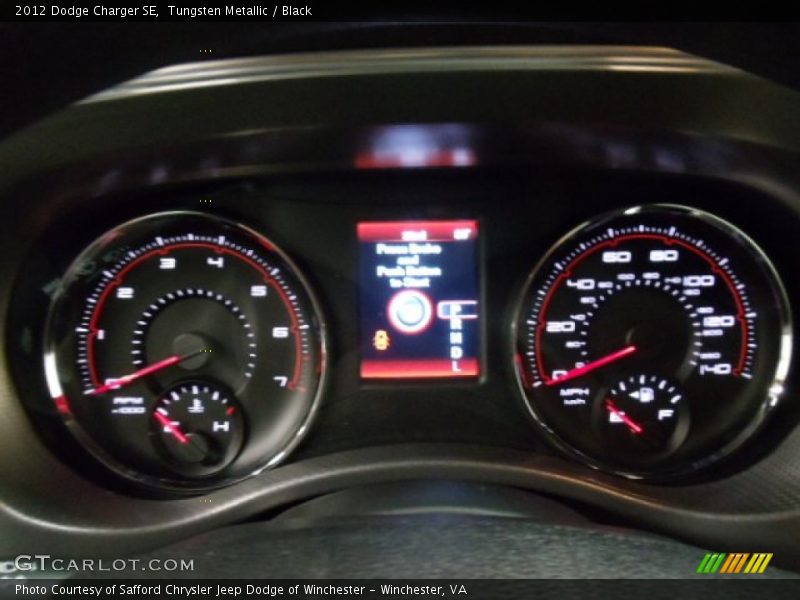 Tungsten Metallic / Black 2012 Dodge Charger SE