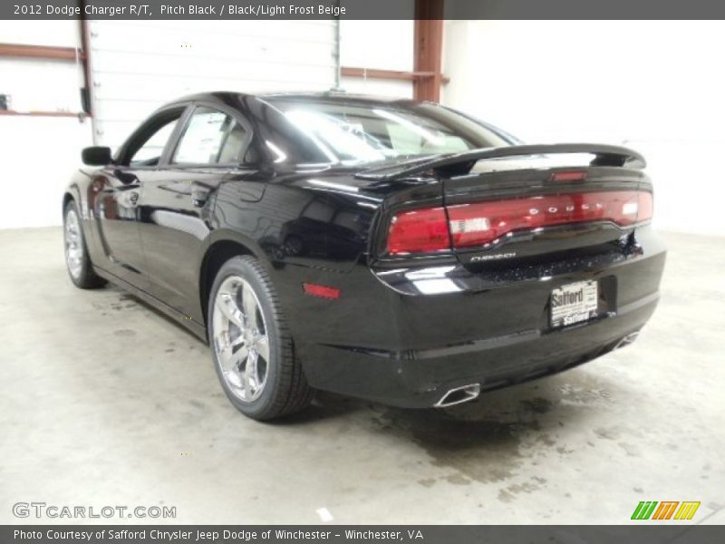 Pitch Black / Black/Light Frost Beige 2012 Dodge Charger R/T