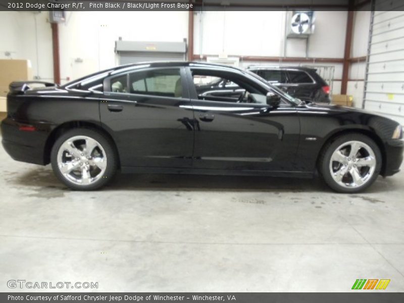 Pitch Black / Black/Light Frost Beige 2012 Dodge Charger R/T