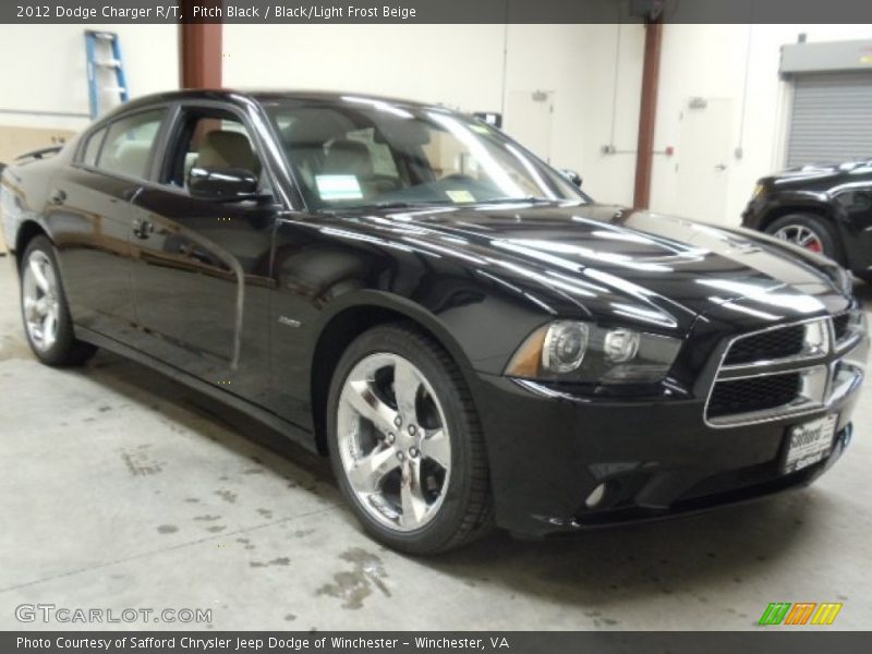 Pitch Black / Black/Light Frost Beige 2012 Dodge Charger R/T