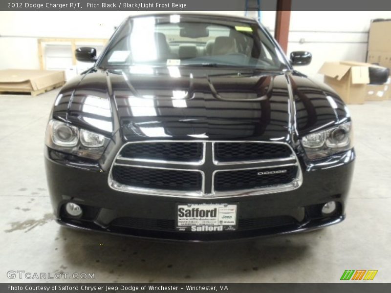 Pitch Black / Black/Light Frost Beige 2012 Dodge Charger R/T