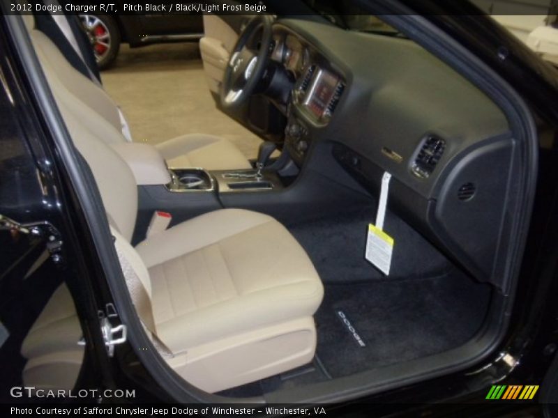 Pitch Black / Black/Light Frost Beige 2012 Dodge Charger R/T