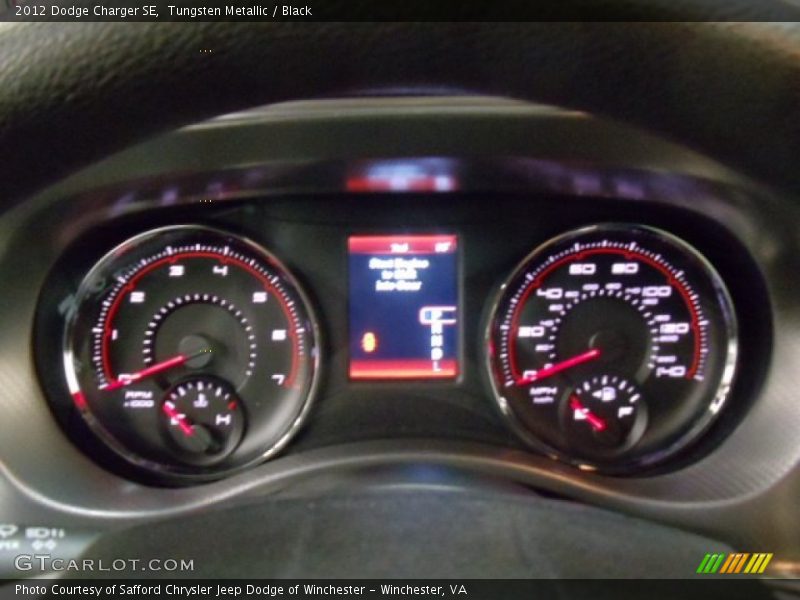 Tungsten Metallic / Black 2012 Dodge Charger SE