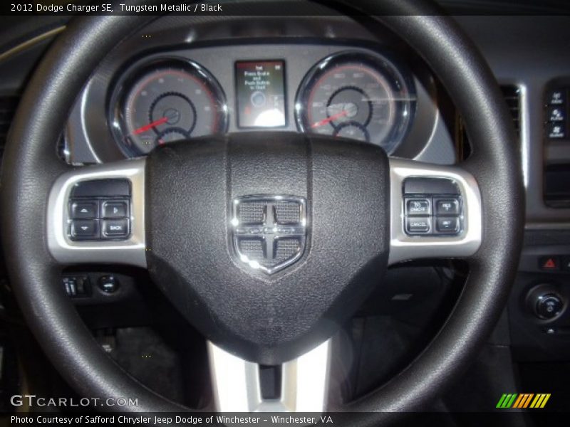 Tungsten Metallic / Black 2012 Dodge Charger SE