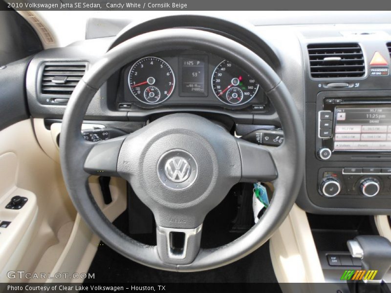 Candy White / Cornsilk Beige 2010 Volkswagen Jetta SE Sedan