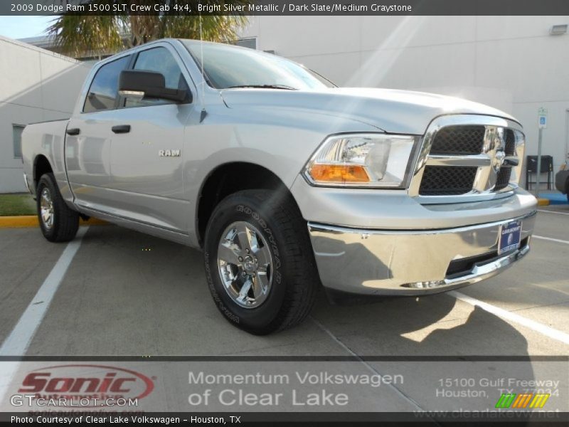 Bright Silver Metallic / Dark Slate/Medium Graystone 2009 Dodge Ram 1500 SLT Crew Cab 4x4