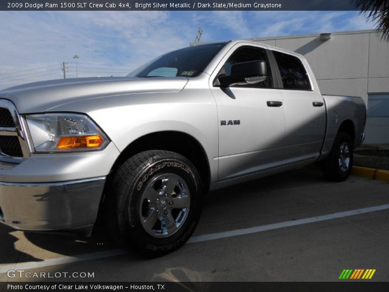 Bright Silver Metallic / Dark Slate/Medium Graystone 2009 Dodge Ram 1500 SLT Crew Cab 4x4