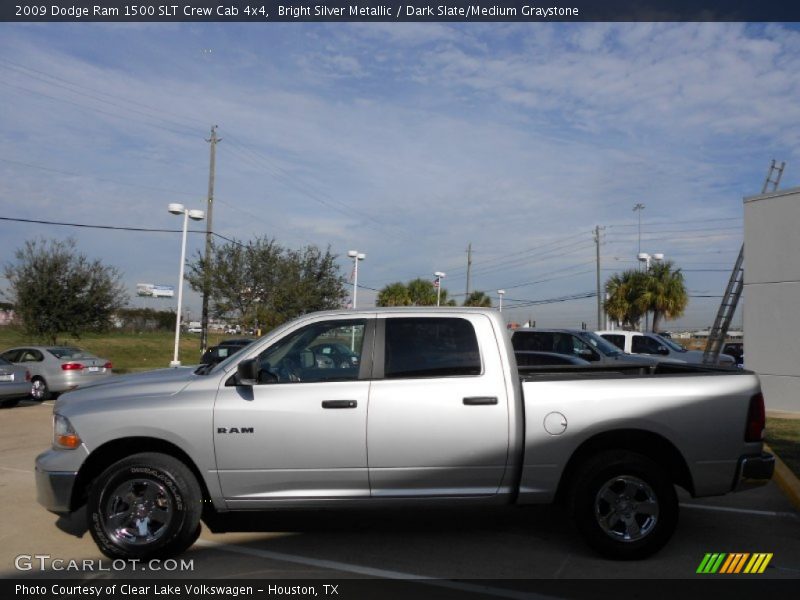 Bright Silver Metallic / Dark Slate/Medium Graystone 2009 Dodge Ram 1500 SLT Crew Cab 4x4