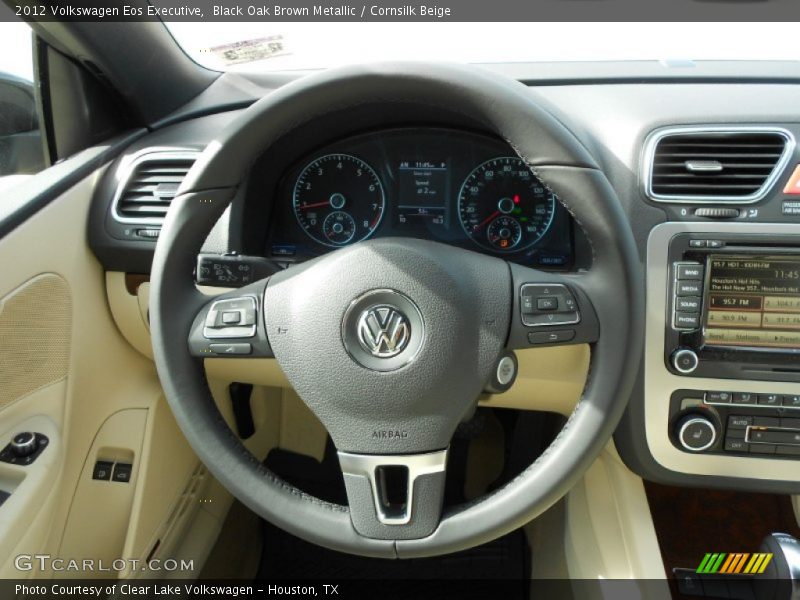 Black Oak Brown Metallic / Cornsilk Beige 2012 Volkswagen Eos Executive