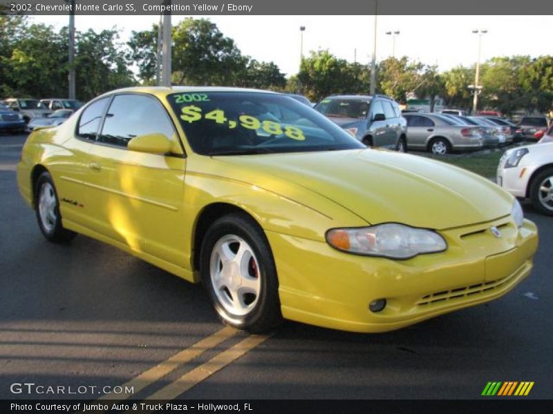 Competition Yellow / Ebony 2002 Chevrolet Monte Carlo SS
