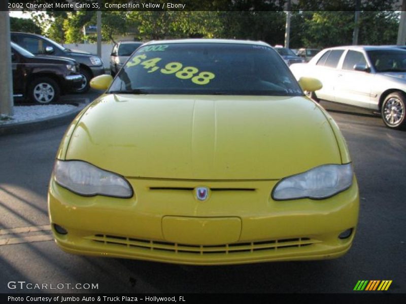Competition Yellow / Ebony 2002 Chevrolet Monte Carlo SS